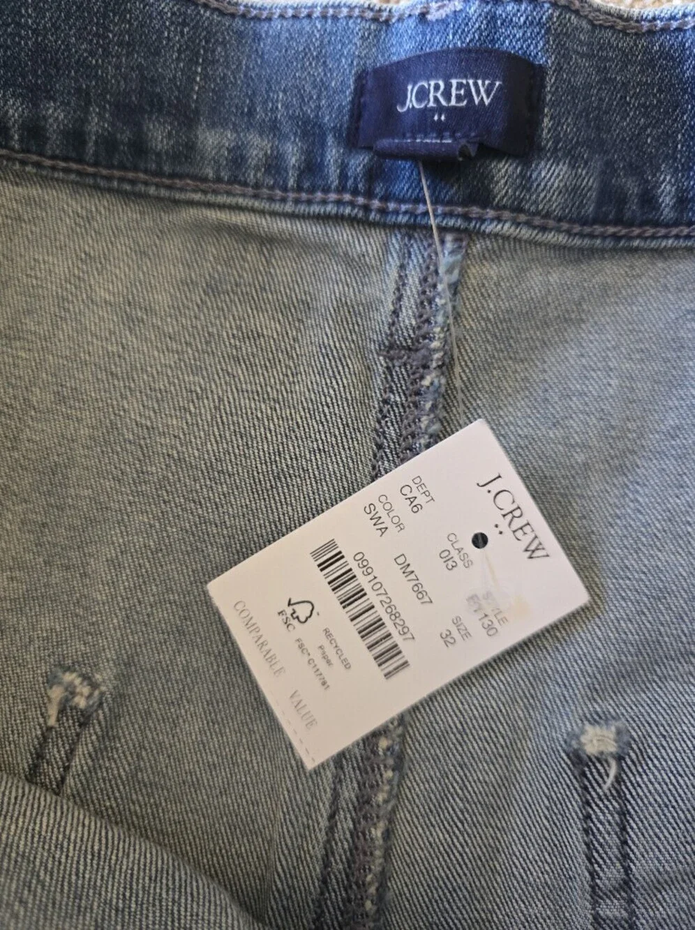 NWT! J Crew Light Blue Denim Women’s Shorts - Casual Patch Pocket Short